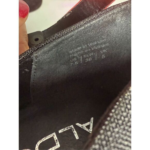 Aldo Stilettos Heels Shoes Black Orange Neon Size 7,5 - Picture 3 of 13